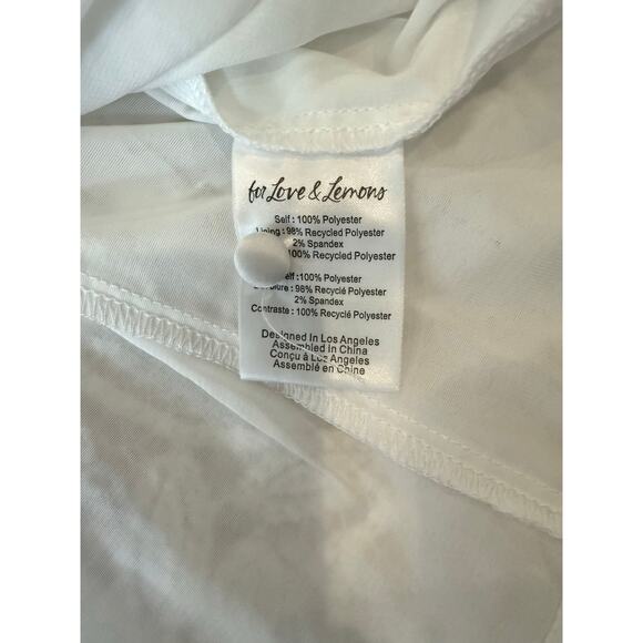 For Love & Lemons NWT White Lace Floral Choker Neck Harriet Mini Dress Medium - Picture 13 of 14